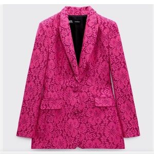 Fuschia Lace Women's Blazer and Pants Zara